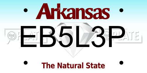 EB5L3P Arkansas License Plate