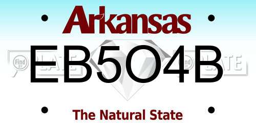 EB5O4B Arkansas License Plate