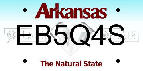 EB5Q4S Arkansas License Plate