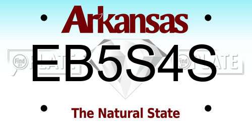 EB5S4S Arkansas License Plate