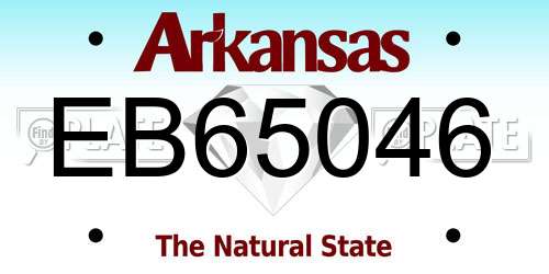 EB65046 Arkansas License Plate