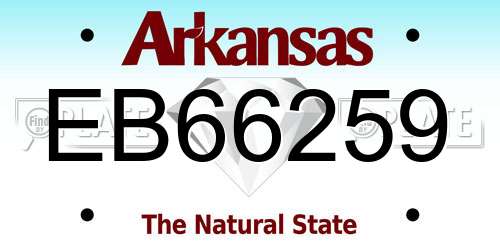 EB66259 Arkansas License Plate