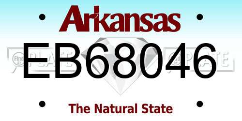 EB68046 Arkansas License Plate