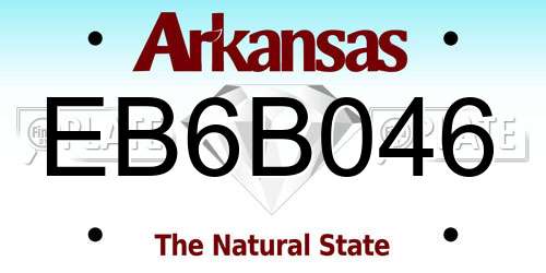 EB6B046 Arkansas License Plate