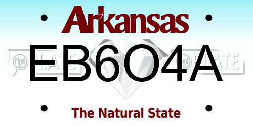 EB6O4A Arkansas License Plate