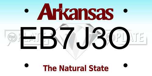 EB7J3O Arkansas License Plate