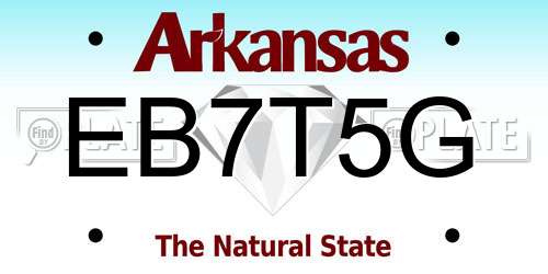 EB7T5G Arkansas License Plate
