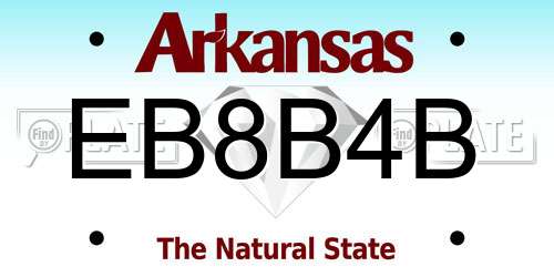 EB8B4B Arkansas License Plate