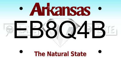 EB8Q4B Arkansas License Plate