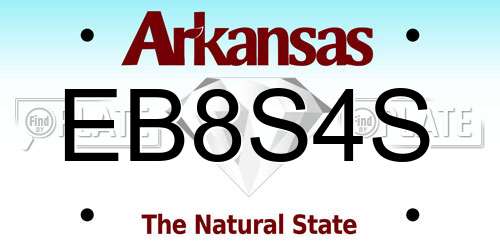 EB8S4S Arkansas License Plate