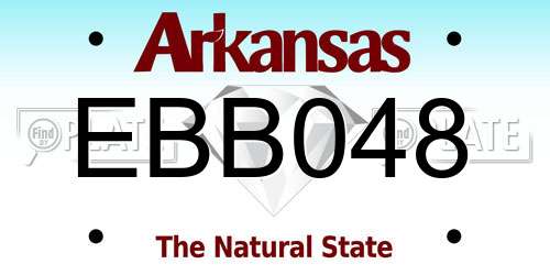 EBB048 Arkansas License Plate