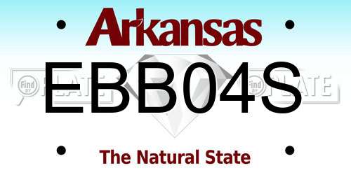 EBB04S Arkansas License Plate