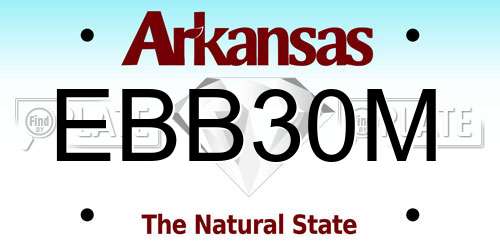 EBB30M Arkansas License Plate
