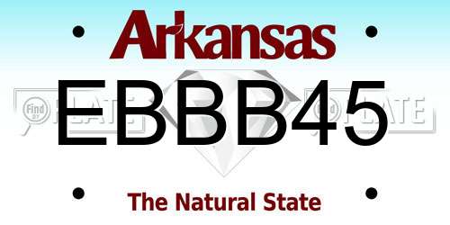 EBBB45 Arkansas License Plate