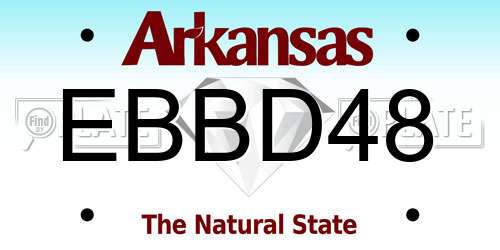 EBBD48 Arkansas License Plate