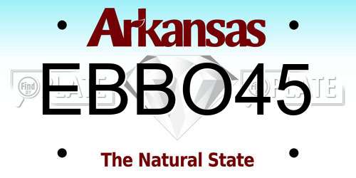 EBBO45 Arkansas License Plate