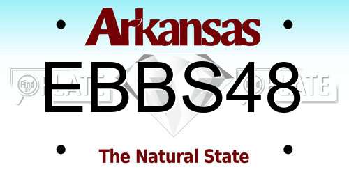 EBBS48 Arkansas License Plate
