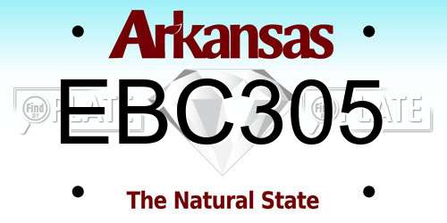 EBC305 Arkansas License Plate