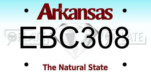 EBC308 Arkansas License Plate
