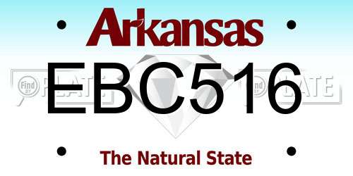 EBC516 Arkansas License Plate