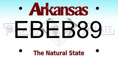 EBEB89 Arkansas License Plate