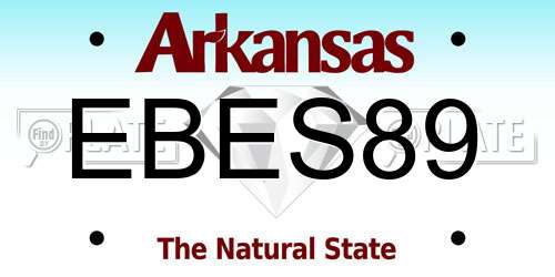 EBES89 Arkansas License Plate