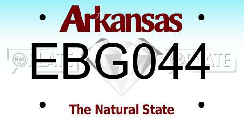 EBG044 Arkansas License Plate