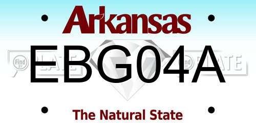 EBG04A Arkansas License Plate