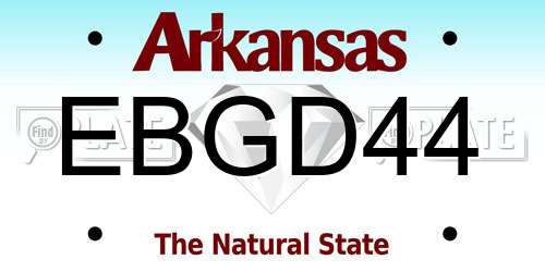 EBGD44 Arkansas License Plate