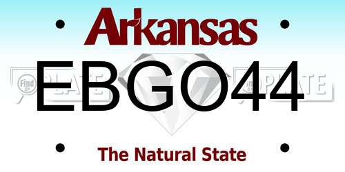 EBGO44 Arkansas License Plate