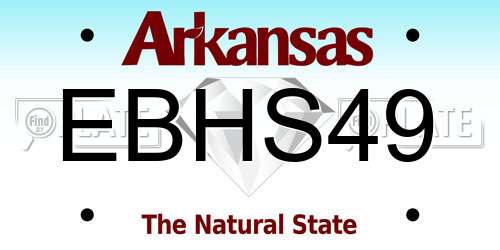 EBHS49 Arkansas License Plate