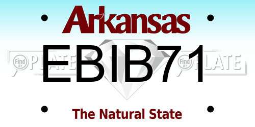 EBIB71 Arkansas License Plate