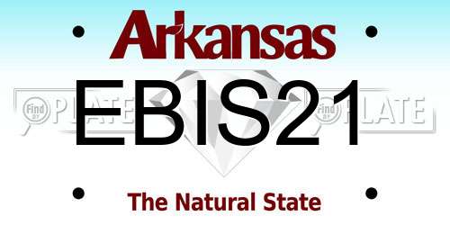 EBIS21 Arkansas License Plate