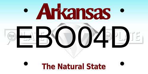 EBO04D Arkansas License Plate