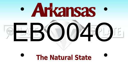 EBO04O Arkansas License Plate