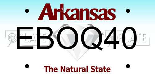EBOQ40 Arkansas License Plate
