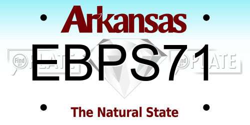 EBPS71 Arkansas License Plate