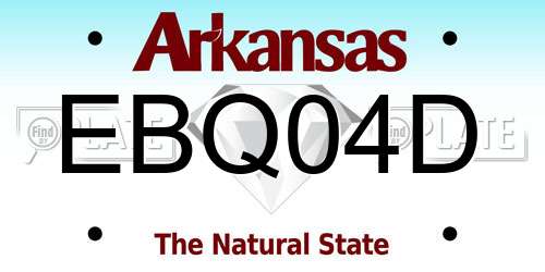 EBQ04D Arkansas License Plate