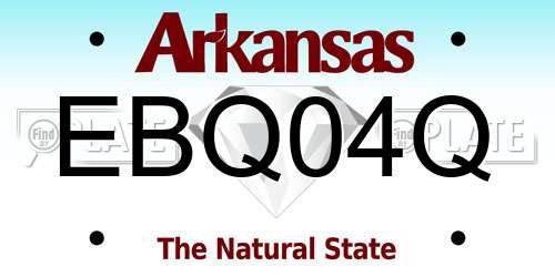EBQ04Q Arkansas License Plate
