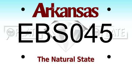 EBS045 Arkansas License Plate
