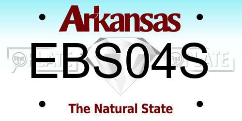 EBS04S Arkansas License Plate