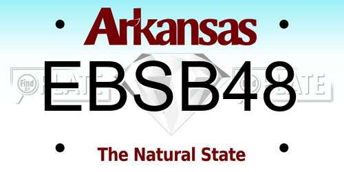 EBSB48 Arkansas License Plate