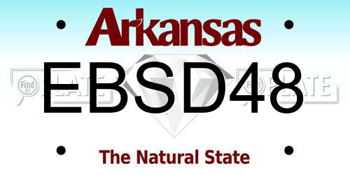 EBSD48 Arkansas License Plate