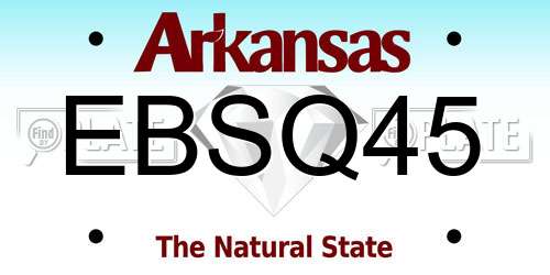 EBSQ45 Arkansas License Plate