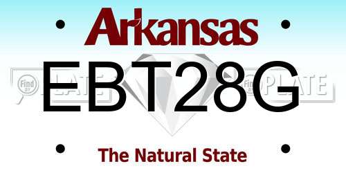 EBT28G Arkansas License Plate