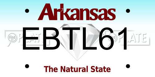 EBTL61 Arkansas License Plate