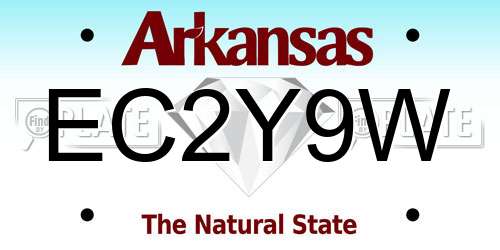 EC2Y9W Arkansas License Plate
