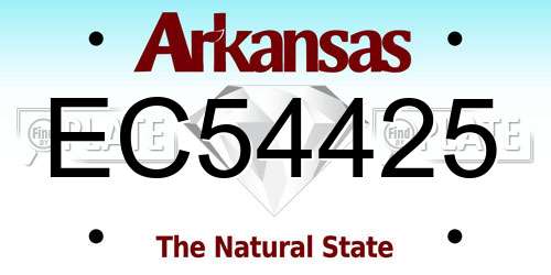 EC54425 Arkansas License Plate