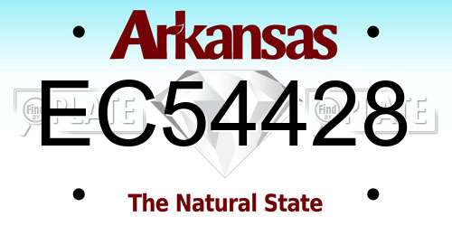 EC54428 Arkansas License Plate