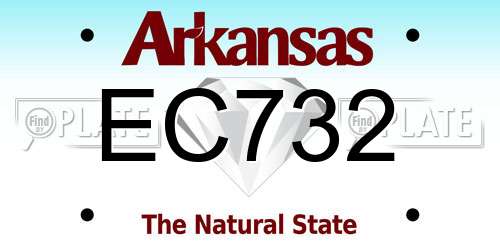 EC732 Arkansas License Plate